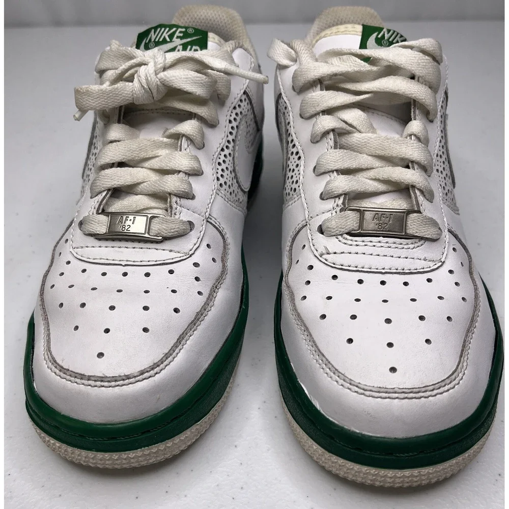 Nike Air Force 1 Low Sneaker Shoes GS 314192-996 White Pine Green‎ Youth Sz 5Y